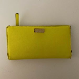 Kate Spade Cameron Street Slim wallet, Neon Yellow